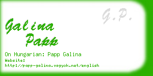 galina papp business card